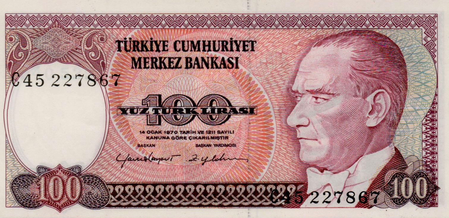 Turkey 100 1984 VF P-194/a1